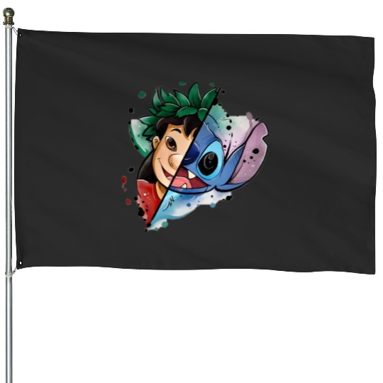 Stitch And Jack Skellington Ba  , Stitch Eras Tour , Stitch Shirt, Disney Land Lilo and Stitch House Flags