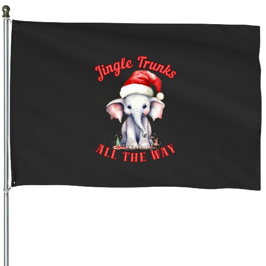 Discover Jingle Trunks All The Way. happy elephant  , Disney Elephant Dumbo Christmas , Dumbo Christmas House Flags
