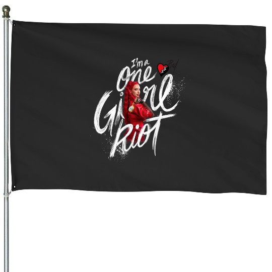 Disney Descendants The Rise Of Red I'm A One Girl Riot Red House Flags