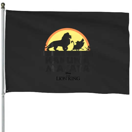 Discover Disney The Lion King Classic Logo Silhouette House Flags