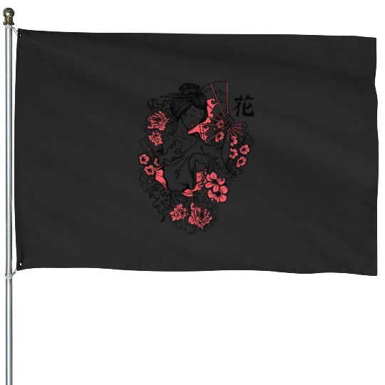 Warrior Princess Sticker2: Disney Mulan Anime Mushu, Mulan and Mushu House Flags