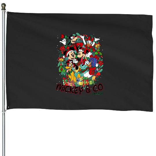 Discover Merry Christmas Friends Holiday Season  1: Mickey Disney Christmas, Disney Christmas House Flags