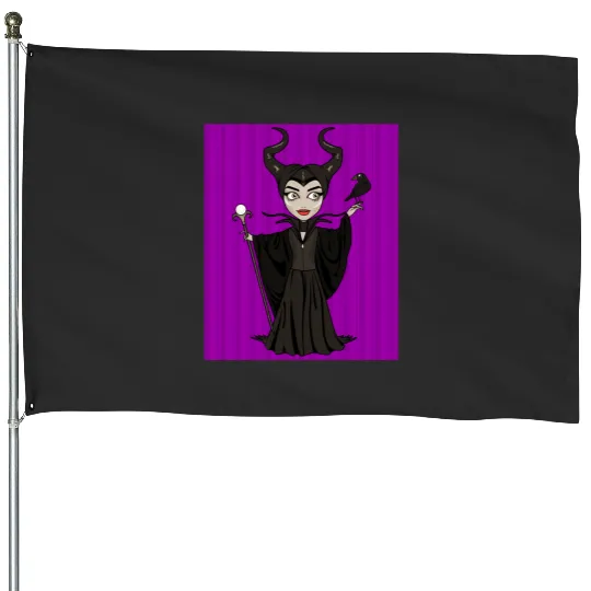 fairytale villans cute scary halloween black purple   SALE!! : Disney Villains Maleficent , Maleficent Gift S-5XL House Flags