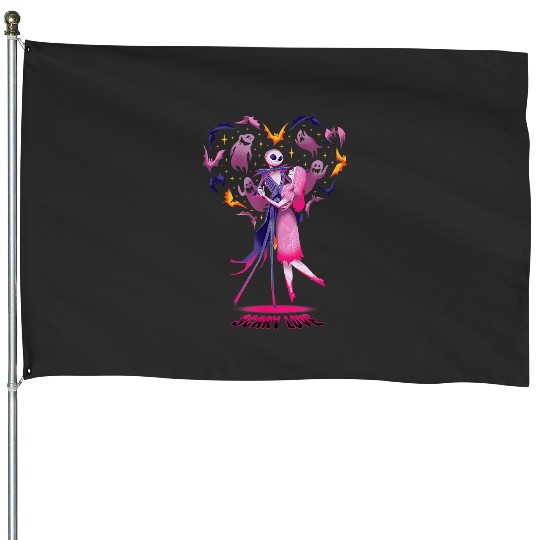 Discover Disney The Nightmare Before Christmas Jack Sally Scary Love House Flags