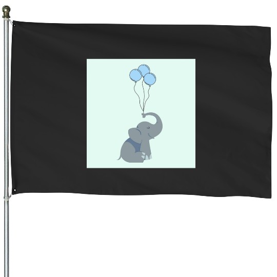 Discover Elephant with balloons Sticker2: Disney Elephant Dumbo, Dumbo House Flags