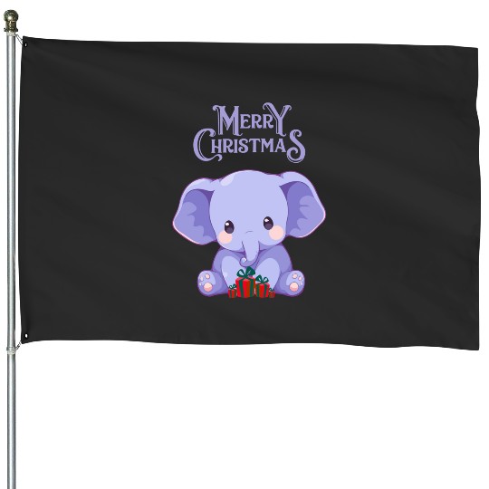 Discover Elephant Merry Christmas  Sticker, Disney Elephant Dumbo Christmas , Dumbo Christmas House Flags
