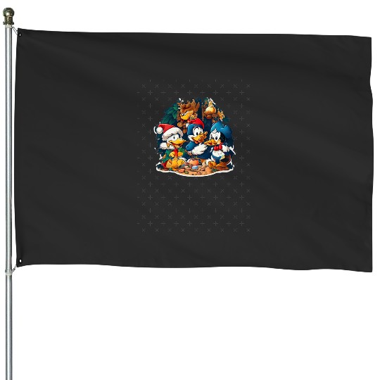 Discover Donald Duck and Friends Christmas Moment  : Mickey Disney Christmas, Disney Christmas House Flags