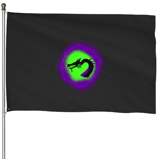Graffiti maleficent dragon   SALE!! : Disney Villains Maleficent , Maleficent Gift S-5XL House Flags
