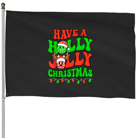 Groovy Christmas Have A Holly Xmas Jolly Team Santa Elf PJs  : Mickey Disney Christmas, Disney Christmas House Flags
