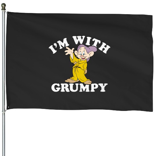Discover Disney Snow White The Seven Dwarfs Dopey I'M With Grumpy House Flags