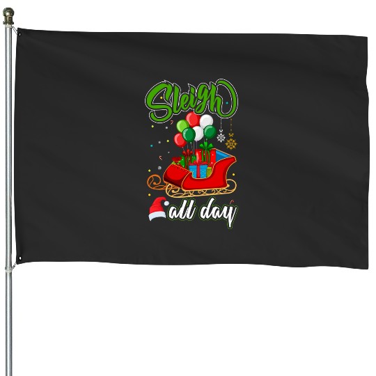 Sleigh all day  : Mickey Disney Christmas, Disney Christmas House Flags