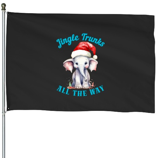 Discover Jingle Trunks All The Way. adorable elephant  , Disney Elephant Dumbo Christmas , Dumbo Christmas House Flags