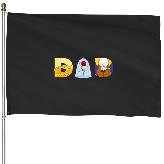 Discover Disney Beauty and the Beast Belle Father’s Day Birthday Dad House Flags