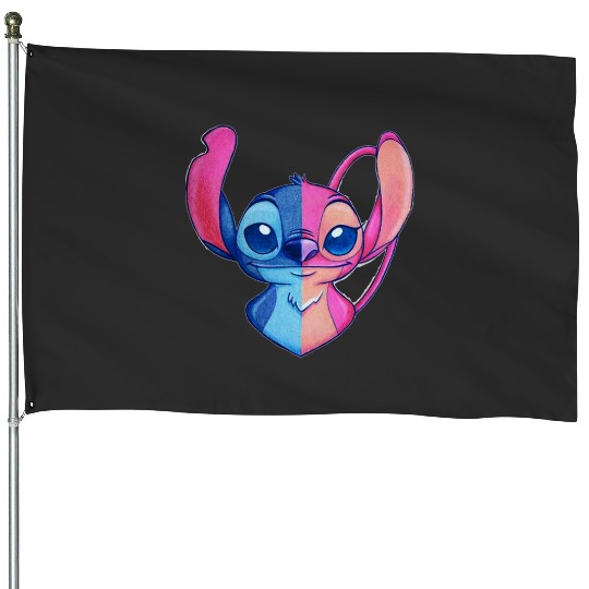 Stitch and Angel Poster, Stitch Eras Tour , Stitch Shirt, Disney Land Lilo and Stitch House Flags