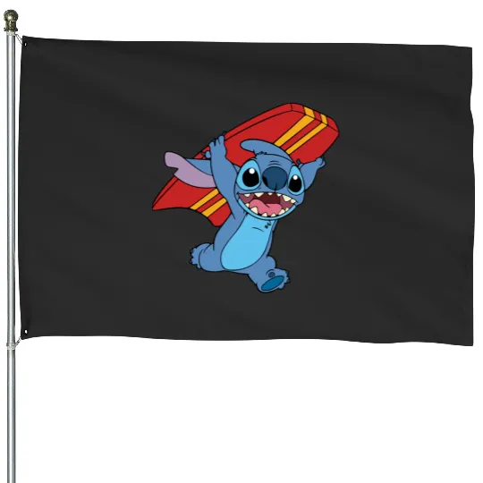 Striped Stitch And Pineapple Socks, Stitch Eras Tour , Stitch Shirt, Disney Land Lilo and Stitch House Flags