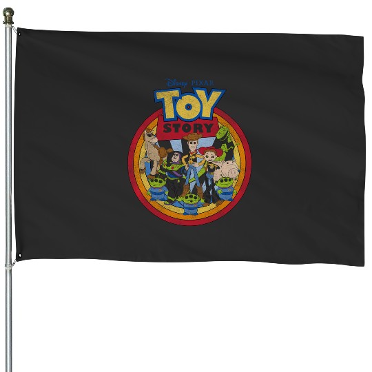 Disney Pixar Toy Story Vintage Circle Portrait Logo House Flags