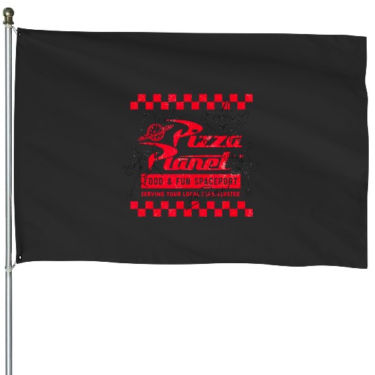 Disney Pixar Toy Story Pizza Planet Food & Fun Retro Logo House Flags