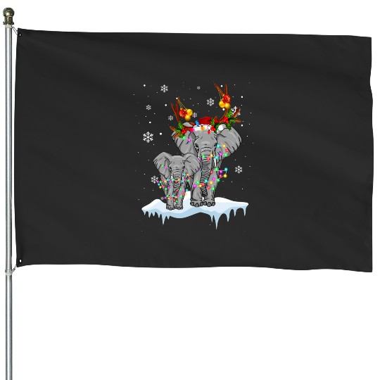 Discover Elephants Reindeer Santa Christmas Light  , Disney Elephant Dumbo Christmas , Dumbo Christmas House Flags