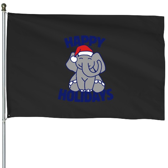Discover Santa Hat Elephant Sticker1, Disney Elephant Dumbo Christmas , Dumbo Christmas House Flags