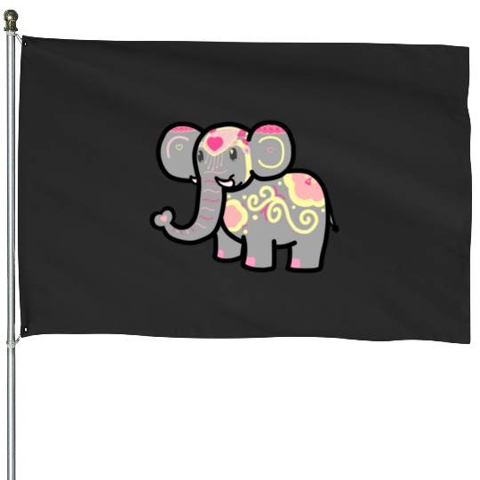 Discover Cute Dressed Up Elephant Sticker: Disney Elephant Dumbo, Dumbo House Flags