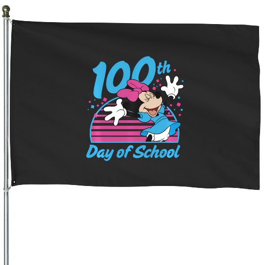 Discover Disney Minnie Mouse 100Th Day Of School Celebrate House Flags