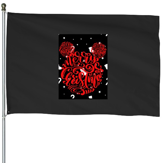 Discover Merry christmas with mouse and star  : Mickey Disney Christmas, Disney Christmas House Flags
