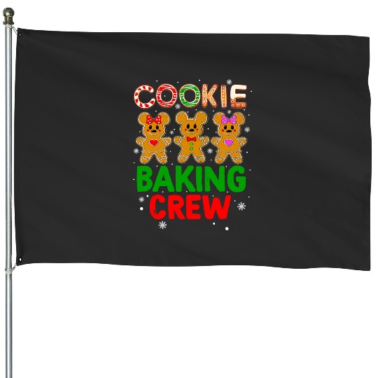 Cookie Baking Crew Family Christmas  : Mickey Disney Christmas, Disney Christmas House Flags