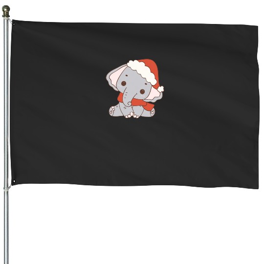 Discover Elephant Christmas with Santa Hat (winter, Disney Elephant Dumbo Christmas , Dumbo Christmas House Flags