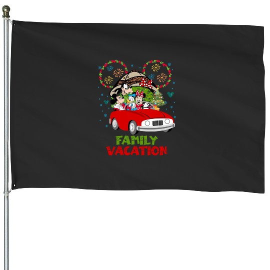 Discover Merry Christmas Family Vacation  : Mickey Disney Christmas, Disney Christmas House Flags
