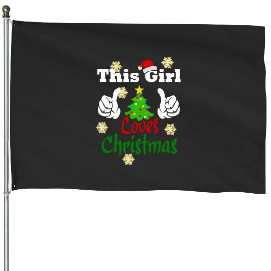 Discover THIS GIRL LOVES CHRISTMAS - Ladies Women Love Christmas   : Mickey Disney Christmas, Disney Christmas House Flags