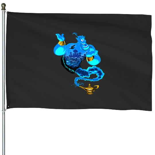Disney Aladdin Genie Portrait Agrabah Fill Tank Top House Flags