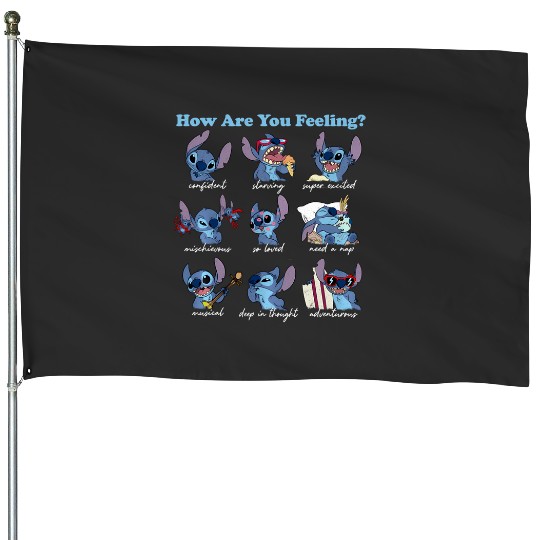 Disney Lilo Stitch How Are You Feeling House Flags