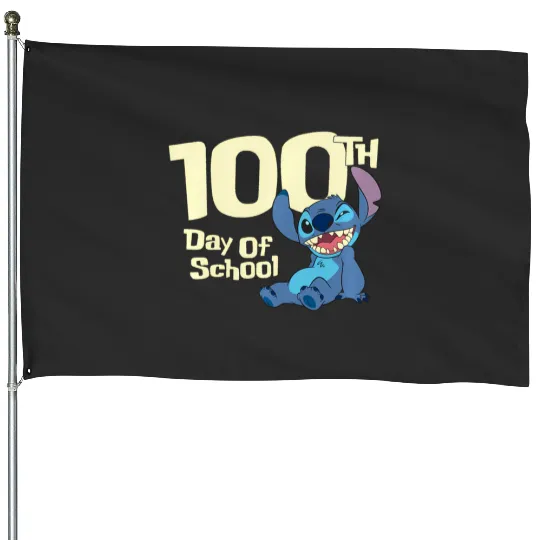 Discover Disney Lilo Stitch 100Th Day Of School Wink House Flags