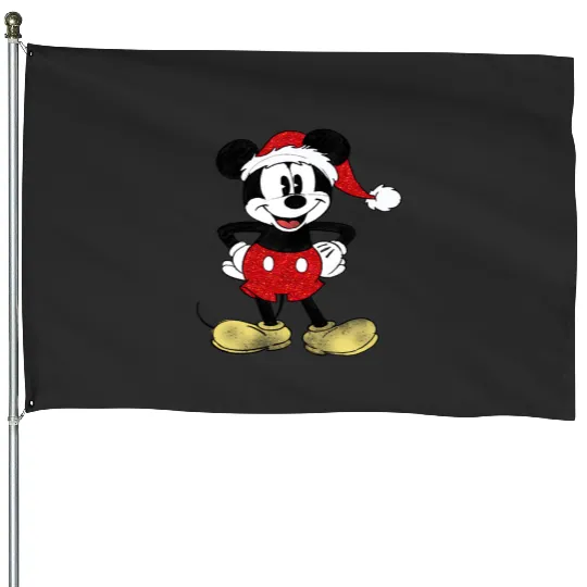 Discover Disney Christmas Mickey Mouse Long Sleeve T-shirt Long Sleeve T-Shirt_1 House Flags