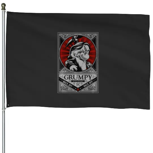 Discover Disney Grumpy Grumpster Dwarf House Flags