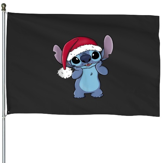 Disney Lilo & Stitch Christmas Santa Hat Stitch Portrait Tank Top House Flags
