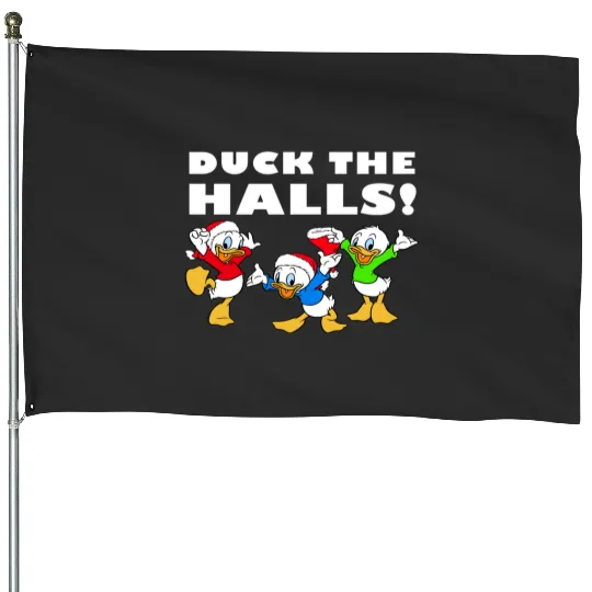 Discover Disney Huey Dewey And Louie Duck The Halls Christmas Long Sleeve T-Shirt House Flags