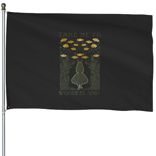 Discover Disney Alice in Wonderland Take Me To Wonderland Premium House Flags