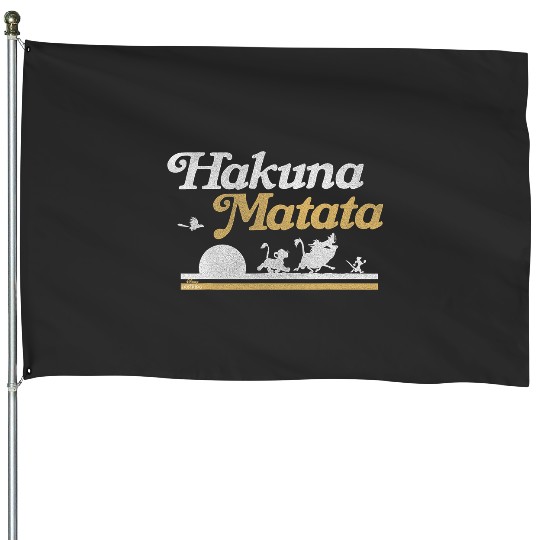Discover Disney Lion King Hakuna Matata Retro Walk Graphic House Flags