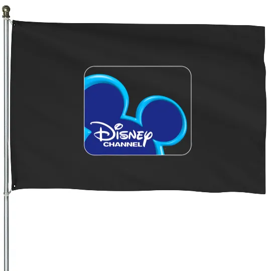 Disney Channel  Mickey Mouse Blue Retro 2000s Logo House Flags