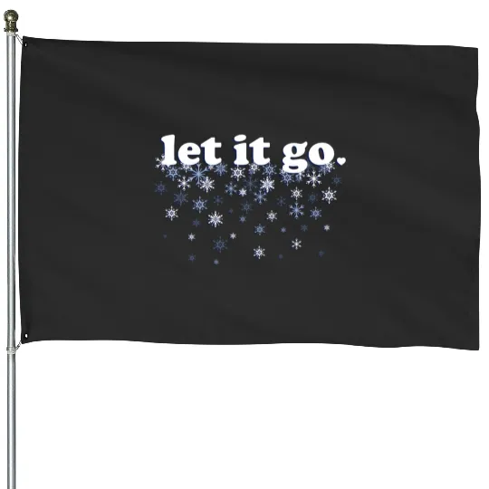 Discover Disney Frozen Let It Go Snowfall Text House Flags