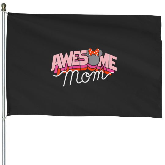 Disney Minnie Mouse Awesome Mom V-Neck House Flags