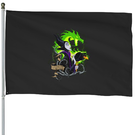 Discover Disney Sleeping Beauty Maleficent Queen Of Thorns House Flags