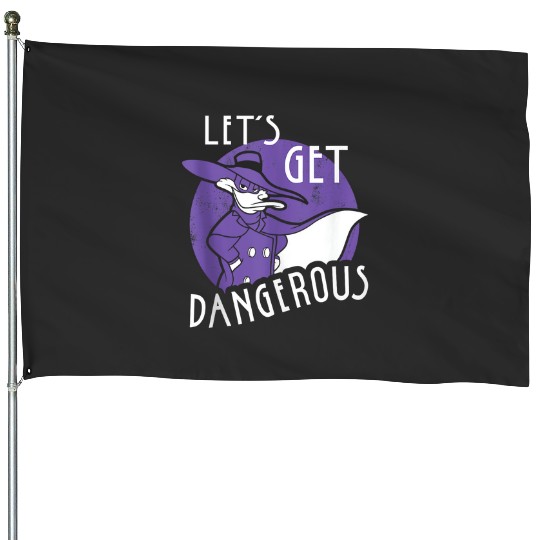 Disney Darkwing Duck Let's Get Dangerous Retro Circle Pose Tank Top House Flags
