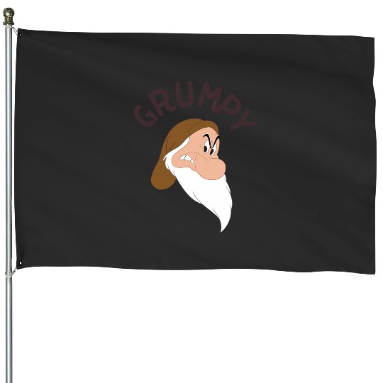 Discover disney snow white seven dwarfs grumpy face House Flags