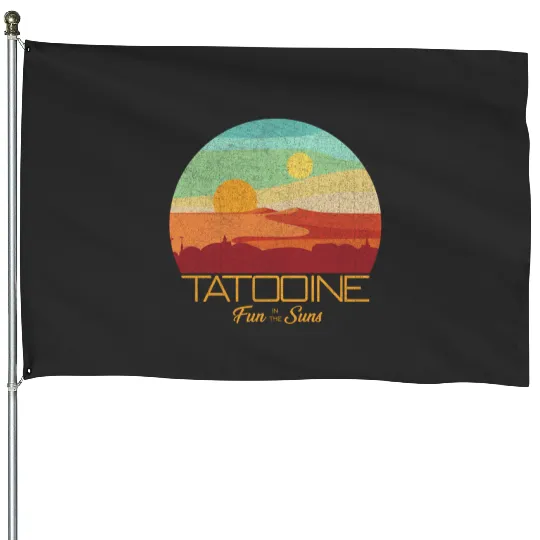 Star Wars Tatooine Postcard Fun in the Sun Vintage Disney+ Long Sleeve T-Shirt House Flags