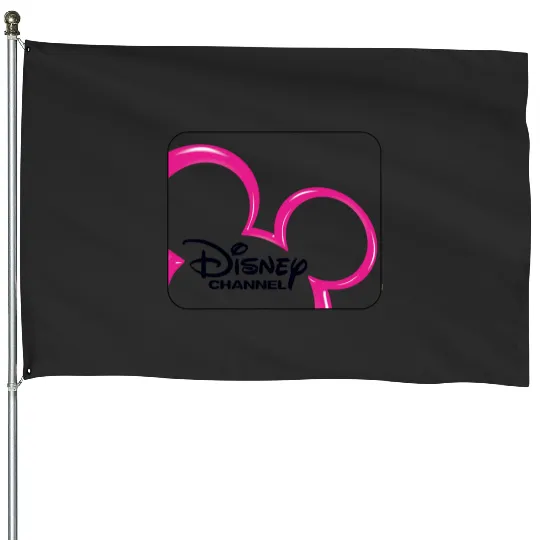Disney Channel  Mickey Mouse Pink Retro 2000s Logo House Flags