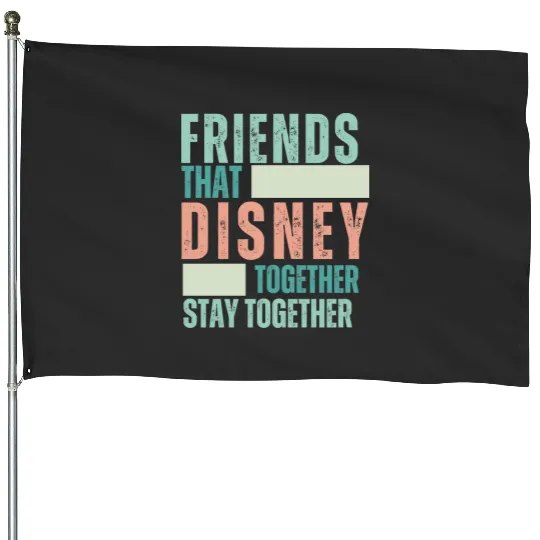 Discover Disney Friends Forever Tee TShirt House Flags