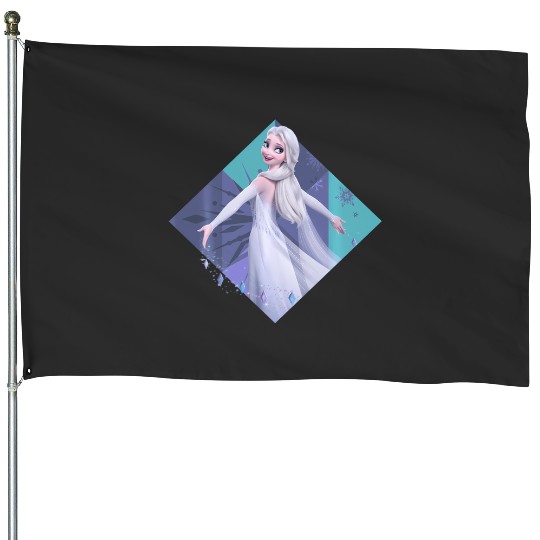 Discover Disney Frozen 2 Snow Queen Elsa Fifth Spirit Snowflake House Flags