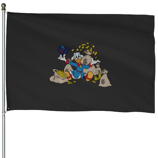 Disney Ducktales Scrooge Mcduck Coins House Flags